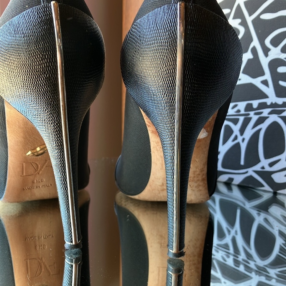 Diane Von Furstenberg Brett black Lizard 8.5 - Picture 2 of 10